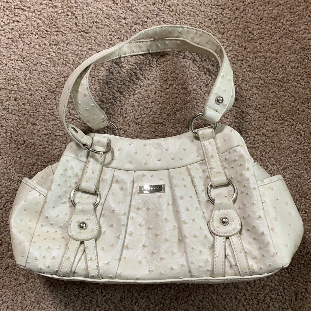 Laura Scott Ostrich look Bag, new without tags- Pristeen inside and out.